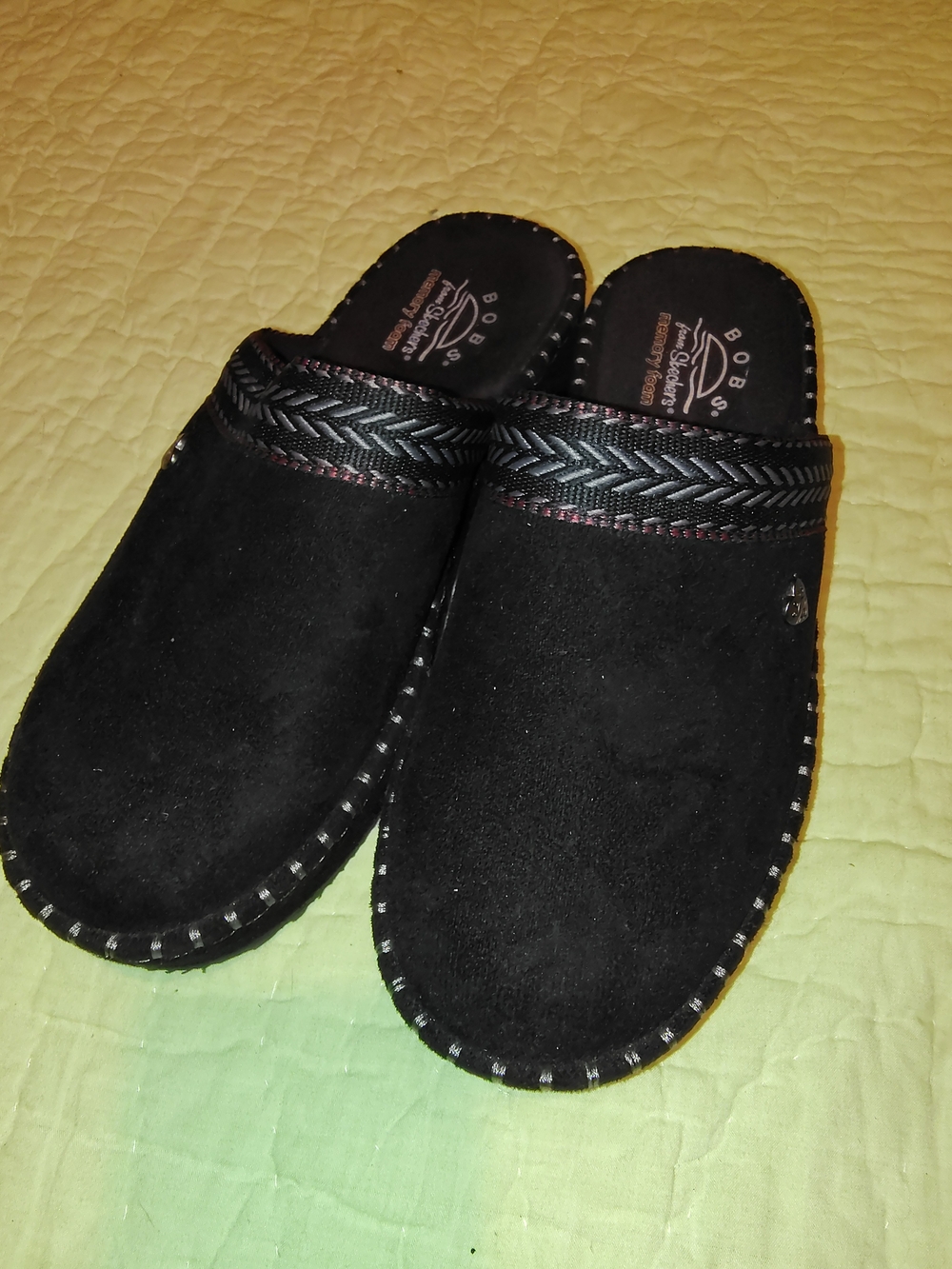 BOBS from Skechers Black Women's Slip-On Suede Loafers